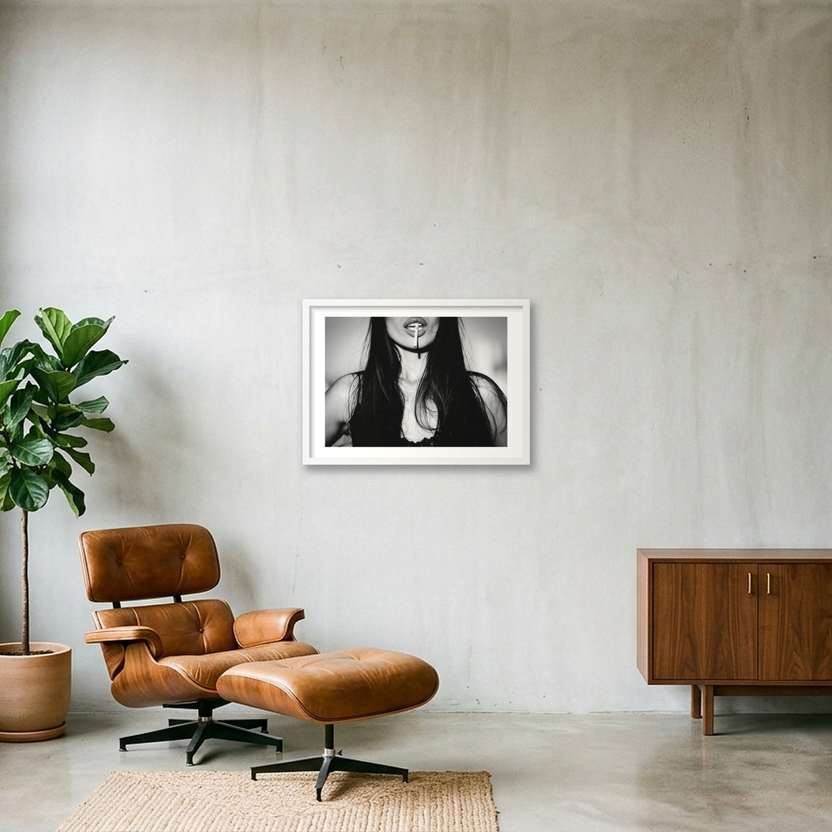 Cigarette — 59×42cm, 23×17" White Frame