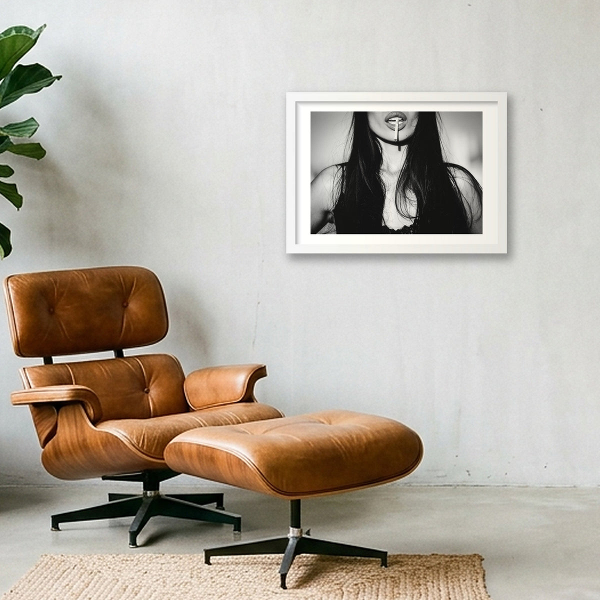 Cigarette — A3 (42×30cm, 17×12") White Frame