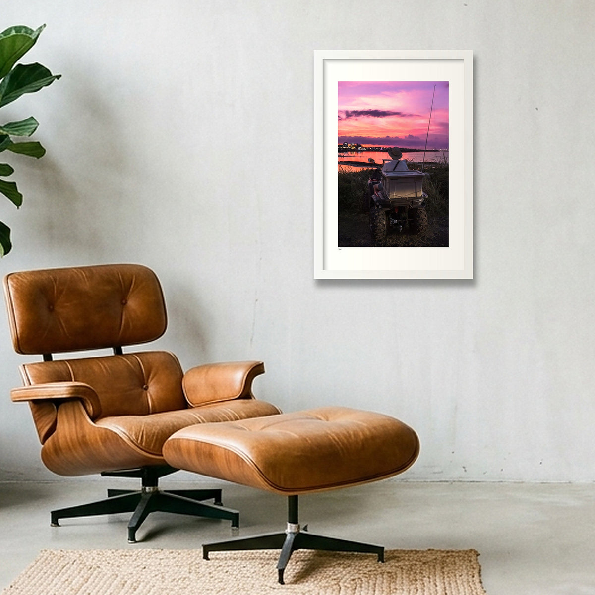 Twilight Crossing — 30×45cm, 12×18" White Frame