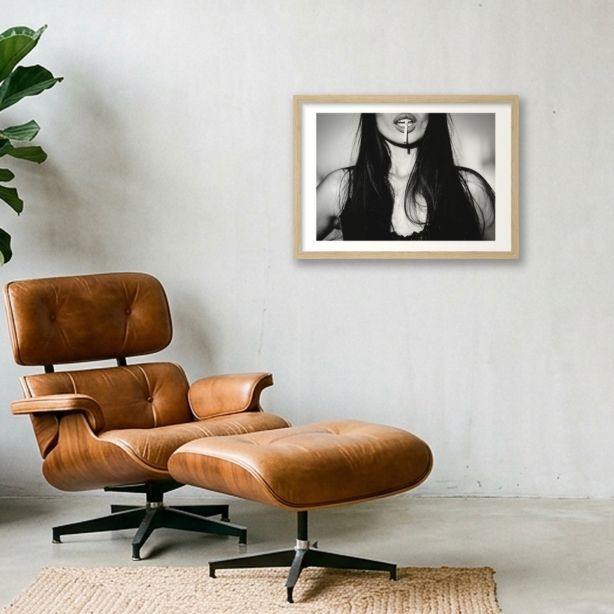Cigarette — A3 (42×30cm, 17×12") Oak Frame