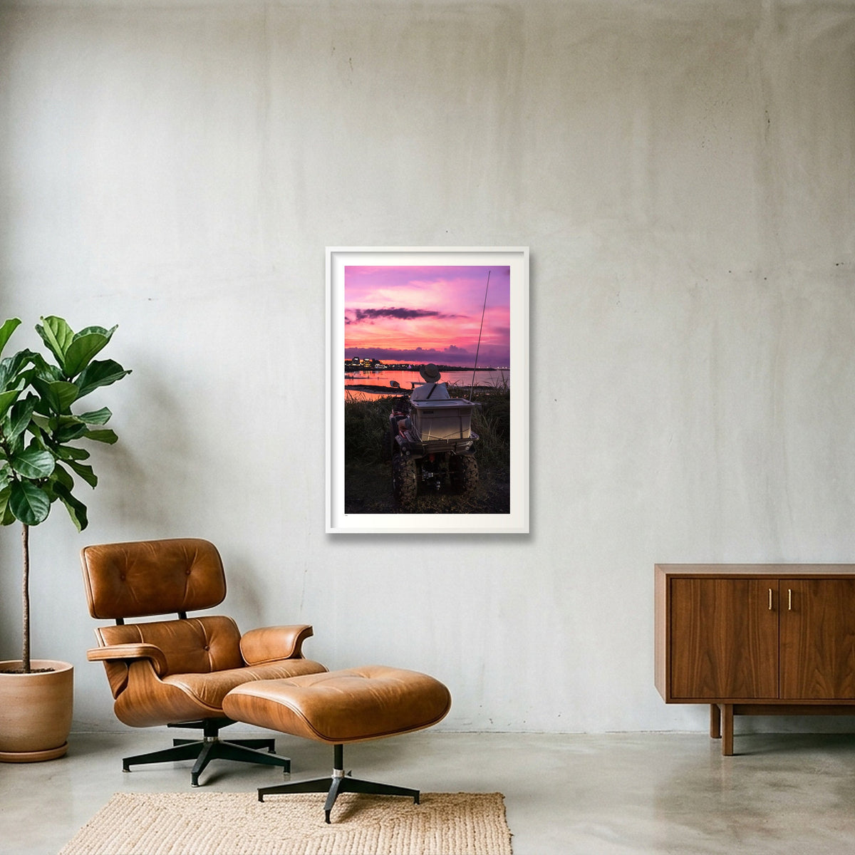 Twilight Crossing — 70×100cm, 28×39" White Frame