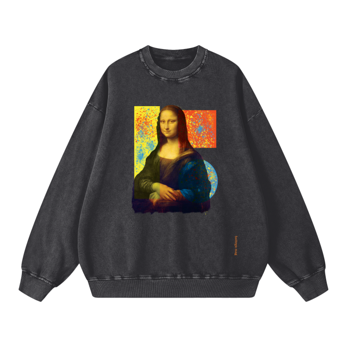 Acid Wash Oversize Sweatshirt. Gioconda