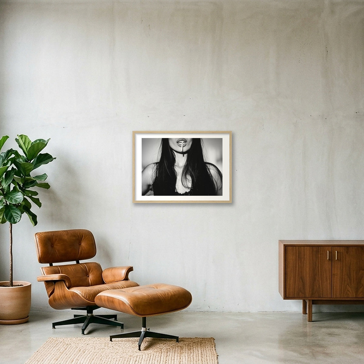 Cigarette — 59×42cm, 23×17" Oak Frame