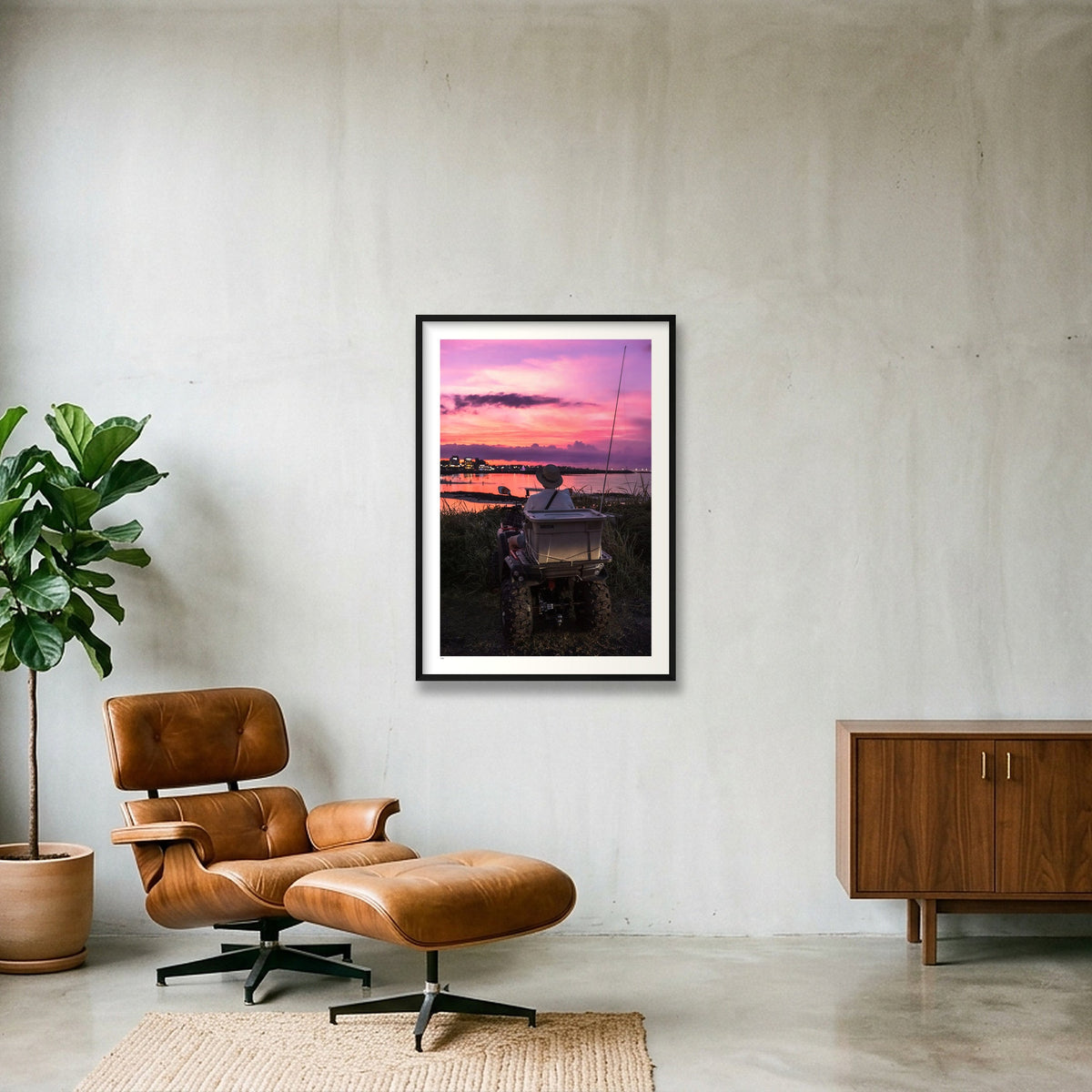 Twilight Crossing — 70×100cm, 28×39" Black Frame