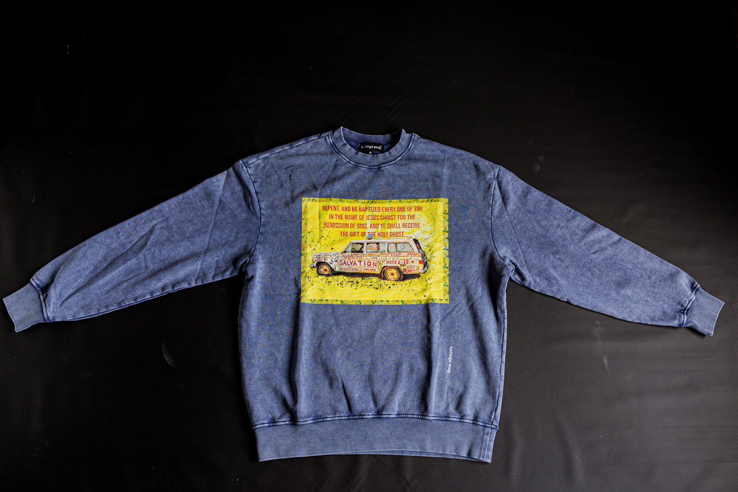 Acid Wash Oversize Sweatshirt - Salvation