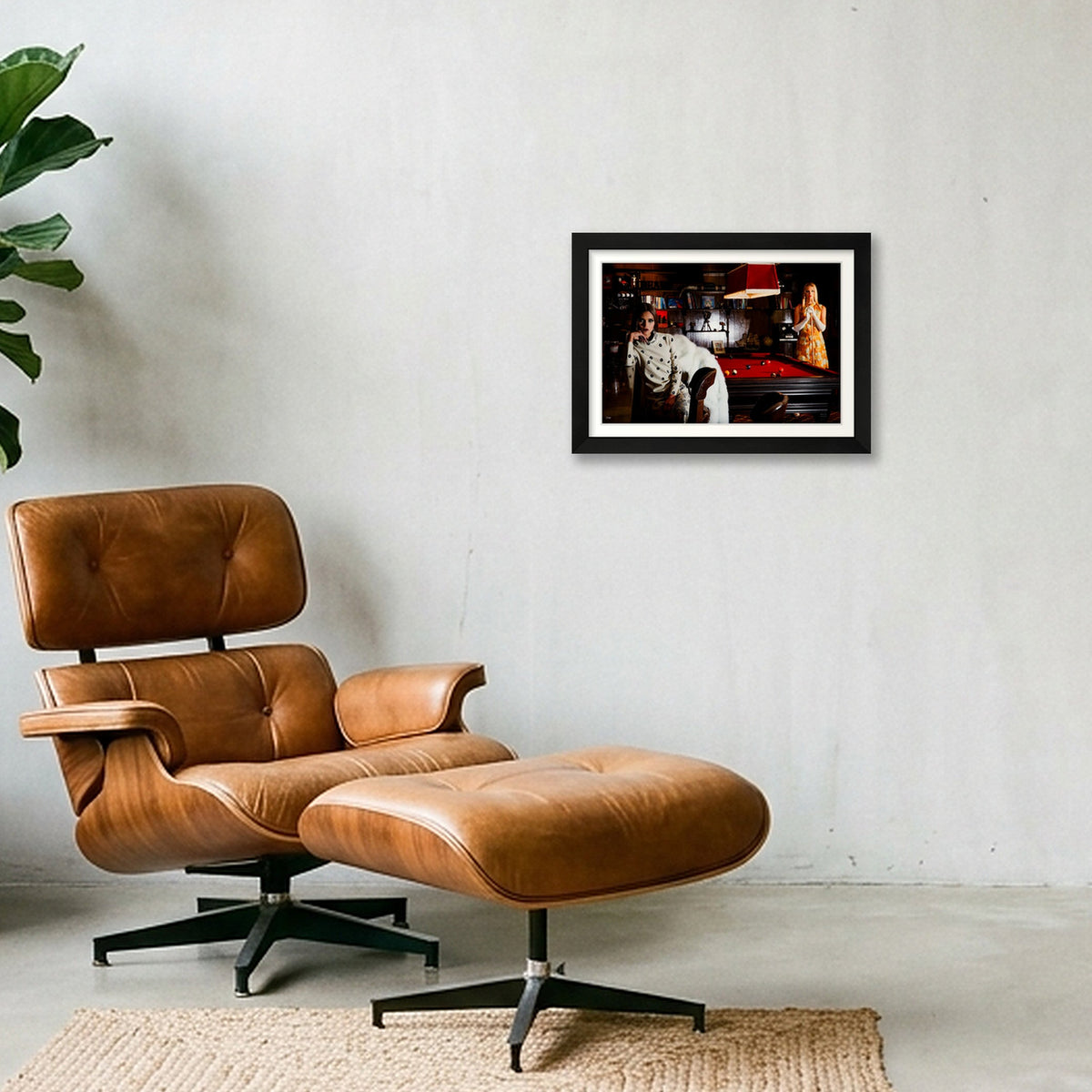 Red table — A4 (30×21cm, 12×8") Black Frame