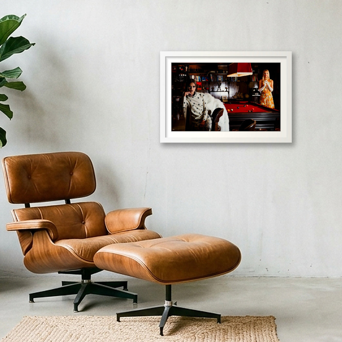 Red table — 45×30cm, 18×12" White Frame