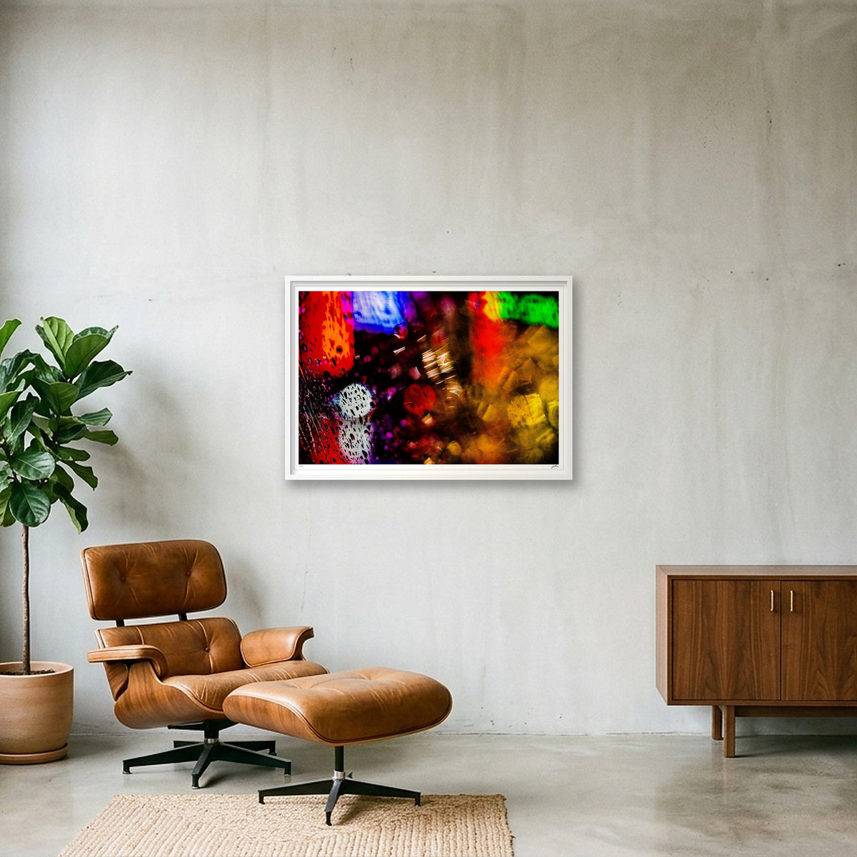 Pioggia — 100×70cm, 39×28" White Frame