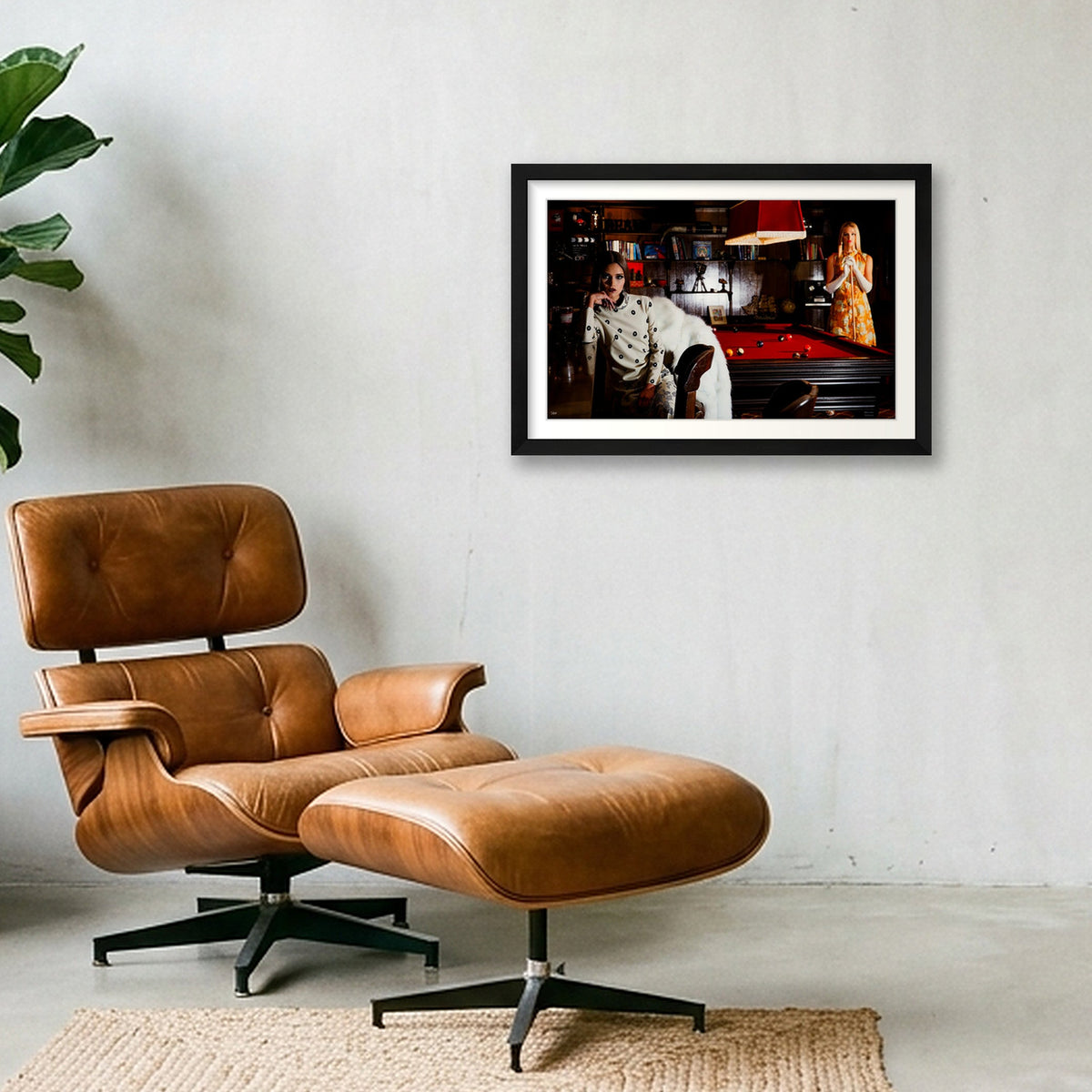 Red table — 45×30cm, 18×12" Black Frame